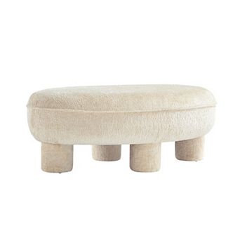 MANHATTAN COMFORT Tribeca Chenille Upholstered Ottoman