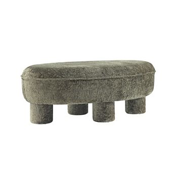 MANHATTAN COMFORT Tribeca Chenille Upholstered Ottoman