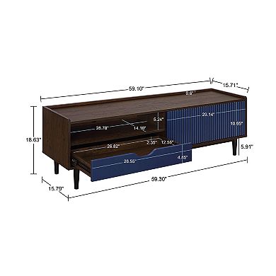 MANHATTAN COMFORT Duane 59-inch Fluted TV Stand