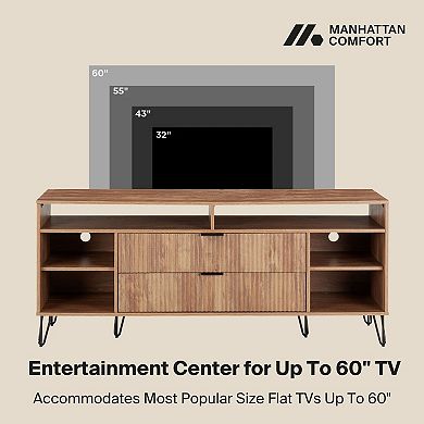 MANHATTAN COMFORT Dumbo 63-inch Fluted TV Stand