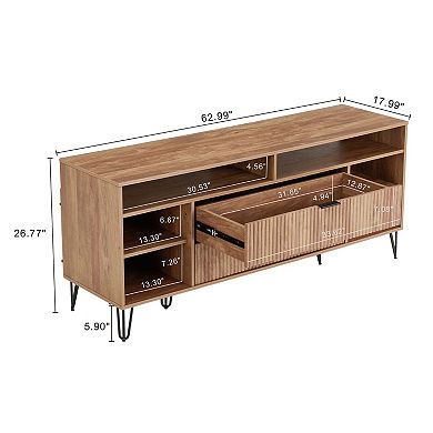 MANHATTAN COMFORT Dumbo 63-inch Fluted TV Stand