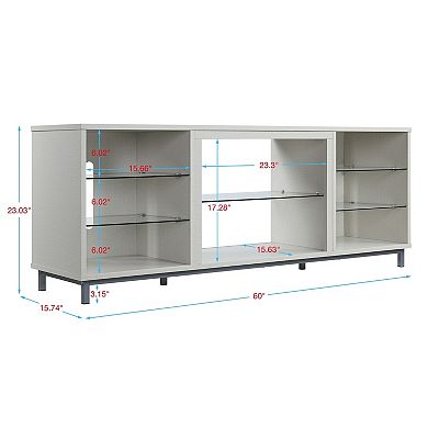 MANHATTAN COMFORT Brighton 60-inch Open Storage TV Stand
