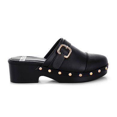 Rag & Co Pinto Mules Women's Block Heel Slip-On Mules