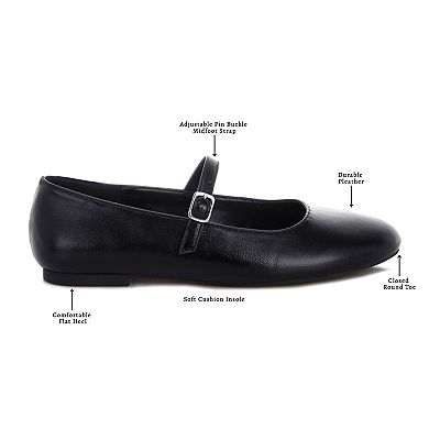 Rag & Co Humbal Women's Round Toe Mary Jane Flats