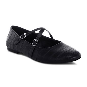 Rag & Co Chirola Women's Pointed Toe Mary Jane Flats