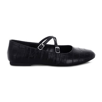 Rag & Co Chirola Women's Pointed Toe Mary Jane Flats