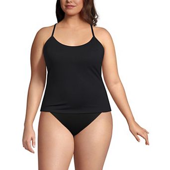 Plus Size Lands' End QuickDry Adjustable Strappy Back Tankini Swim Top