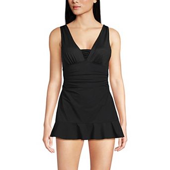 Petite Lands' End SlenderSuit Grecian Mini Swim Dress