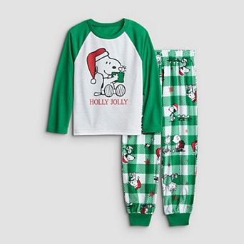 Kids 4-12 Jammies For Your Families® Peanuts Holly Jolly Long Sleeve Pajama Top & Pajama Bottoms Set