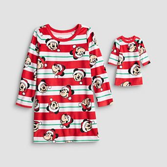 Girls 4-12 Jammies For Your Families® Disney's Mickey Mouse Nightgown & Matching Doll Gown Set