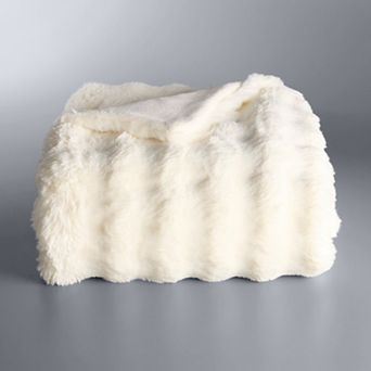 Simply Vera Vera Wang Bubble Faux Fur Throw Blanket