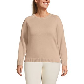 Plus Size Lands' End Drifter Raglan Crew Sweater