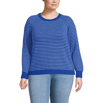 Plus Size Lands' End Drifter Raglan Crew Sweater