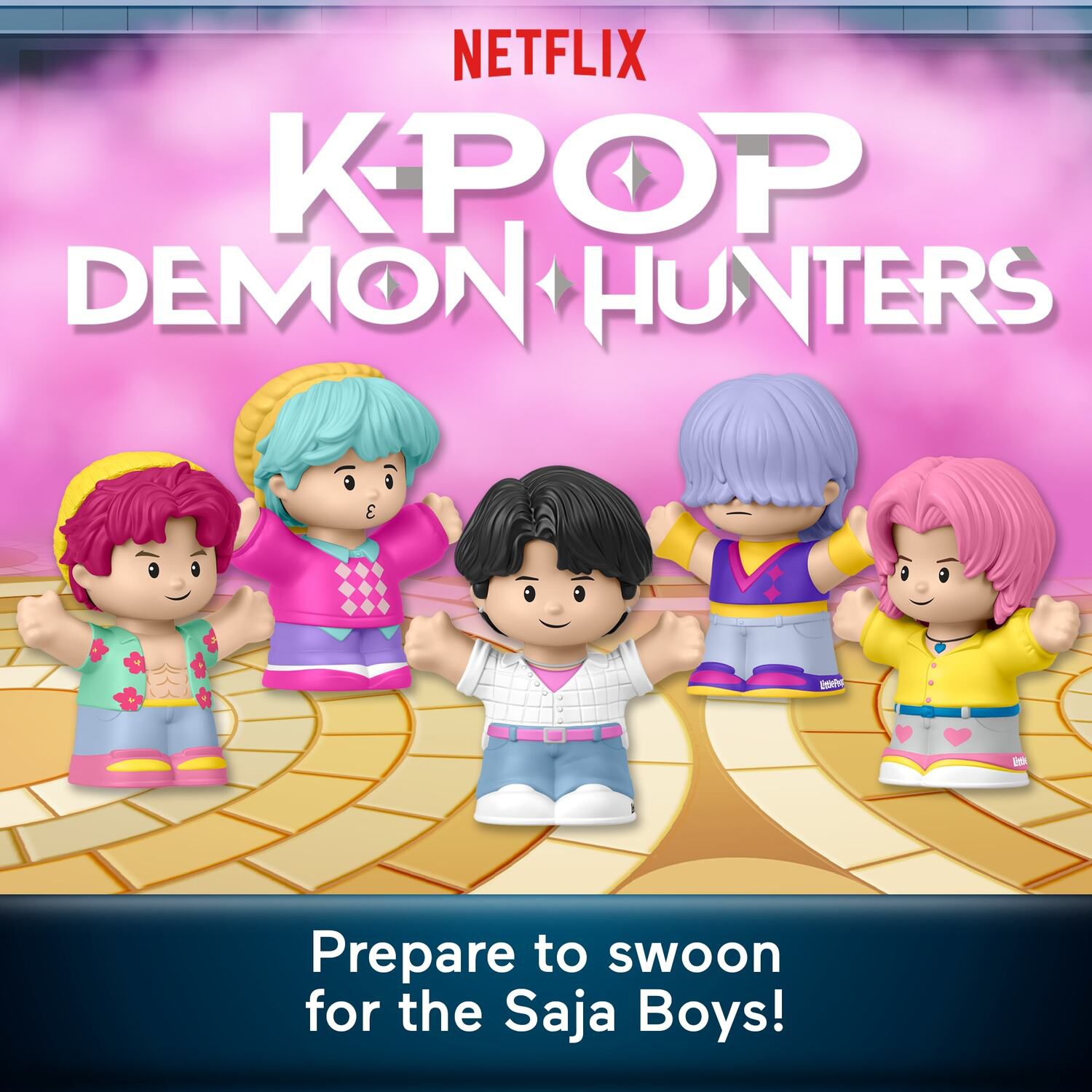 Детские фигурки Little People Collector KPop Demon Hunters Saja Boys 5 pc Figure Set — фото 2