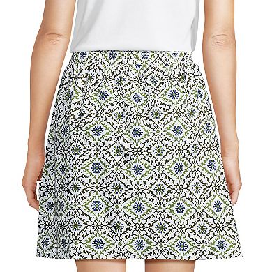 Women's Lands' End Poplin Printed Mini Skirt