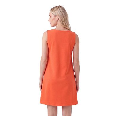 Maternity 24Seven Comfort Apparel Round Neck Sleeveless Mini Shift Dress