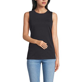 Women's Tall Lands' End Supima Cotton Crew Neck Tank Top