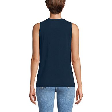 Petite Lands' End Supima Cotton Crew Neck Tank Top