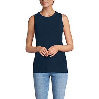Petite Lands' End Supima Cotton Crew Neck Tank Top