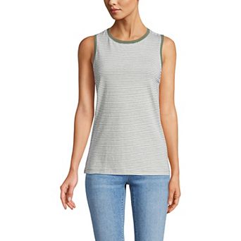 Petite Lands' End Supima Cotton Crew Neck Tank Top
