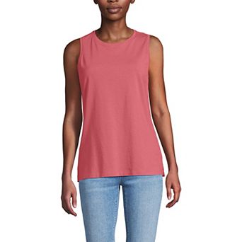 Petite Lands' End Supima Cotton Crew Neck Tank Top