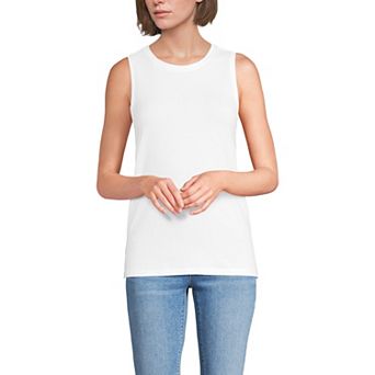 Petite Lands' End Supima Cotton Crew Neck Tank Top