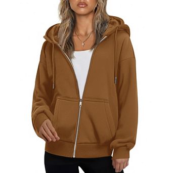 Zeagoo Women's Zip Up Hoodies Fleece Jacket Oversized Casual Fashion Sweatshirt