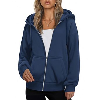 Zeagoo Women's Zip Up Hoodies Fleece Jacket Oversized Casual Fashion Sweatshirt