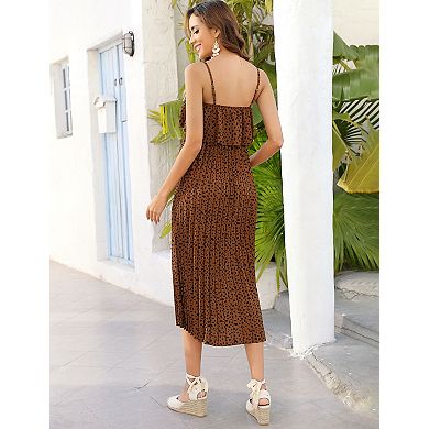 Women's Maternity Adjustable Spaghetti Strap Dress