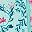 Blue Crushed Floral