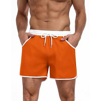 COOFANDY Mens Swim Short Lightweight Color Block Swimsuit Short Bathing Suit Swimwear