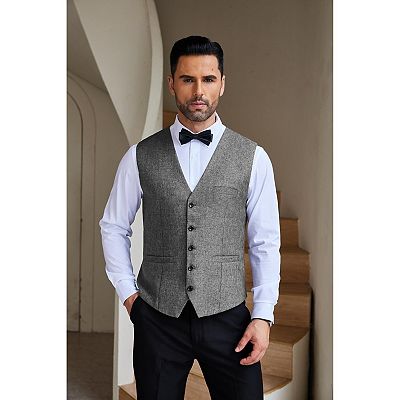 formal dress with vest Noble Navy Belted Suit Vest Dress Jet Black / Small main image 1