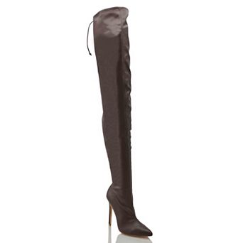 Stretch Over-the-Knee Pointed Toe Stiletto Heel Boots