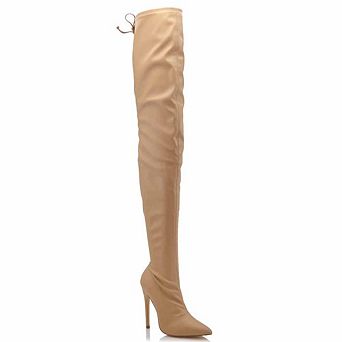 Stretch Over-the-Knee Pointed Toe Stiletto Heel Boots