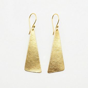 The Collective by DBJ Maize Drop Earrings in Gold Finished Brass