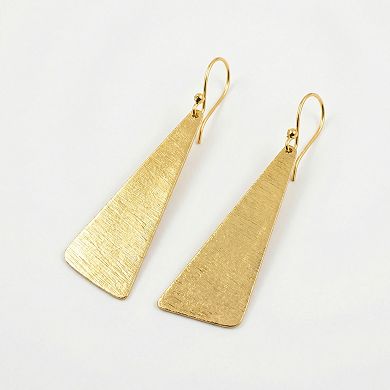 The Collective by DBJ Maize Drop Earrings in Gold Finished Brass
