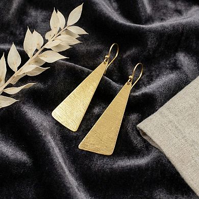 The Collective by DBJ Maize Drop Earrings in Gold Finished Brass