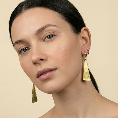 The Collective by DBJ Maize Drop Earrings in Gold Finished Brass