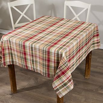 DII Give Thanks Plaid Tablecloth