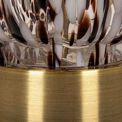 Hello Honey Art Glass Table Lamp with Gold Base