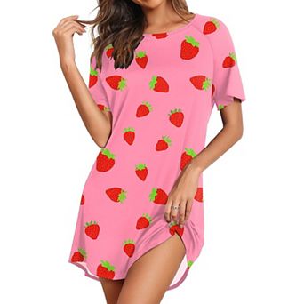 Ekouaer Sleep Shirts for Women Short Sleeve Night Shirts for Sleeping Pullover Nightgown Soft