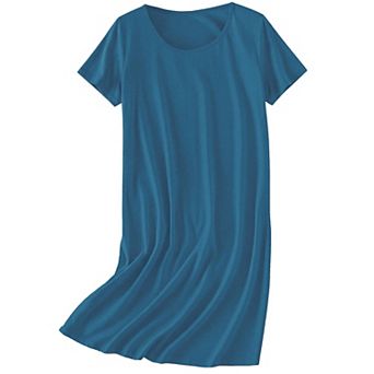 Ekouaer Nightgowns for Women Cotton Sleepshirts Short Sleeve Nightshirt Tshirt Night Gown Casual