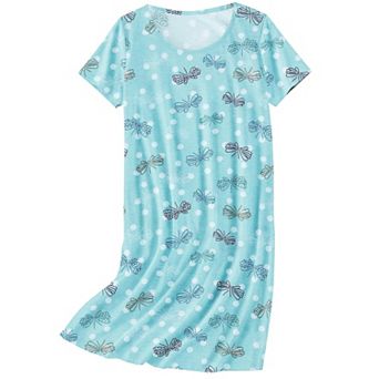 Ekouaer Nightgowns for Women Cotton Sleepshirts Short Sleeve Nightshirt Tshirt Night Gown Casual