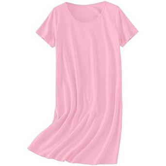 Ekouaer Nightgowns for Women Cotton Sleepshirts Short Sleeve Nightshirt Tshirt Night Gown Casual