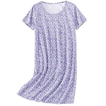 Ekouaer Nightgowns for Women Cotton Sleepshirts Short Sleeve Nightshirt Tshirt Night Gown Casual