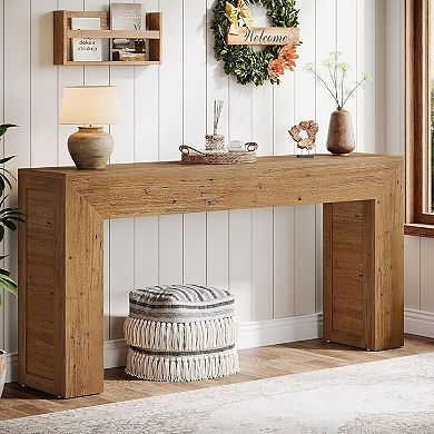 Farmhouse Entryway Console Table, Narrow Sofa Table for Hallway Living Room