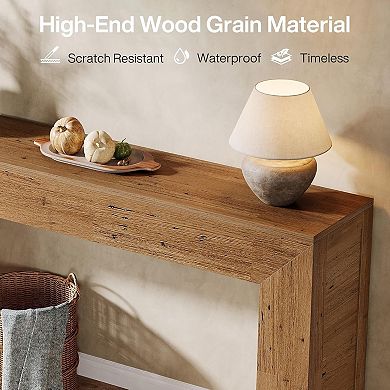 Farmhouse Entryway Console Table, Narrow Sofa Table for Hallway Living Room