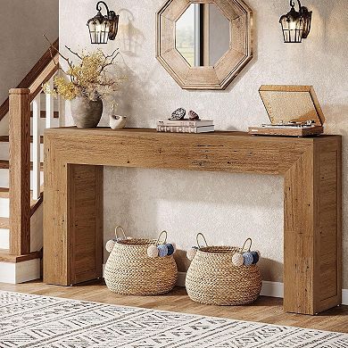 Farmhouse Entryway Console Table, Narrow Sofa Table for Hallway Living Room