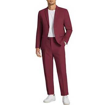 COOFANDY Men' 2 pc Linen Suits Set Regular Fit Casual Linen Lightweight Suit Summer Beach