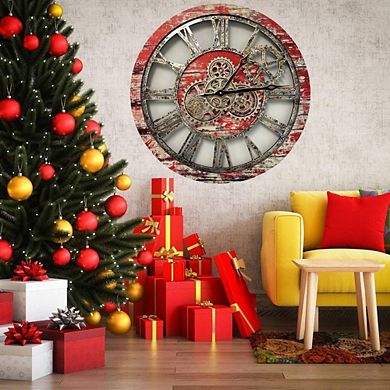 Moving Gear Hanging Decorative Wall Clock